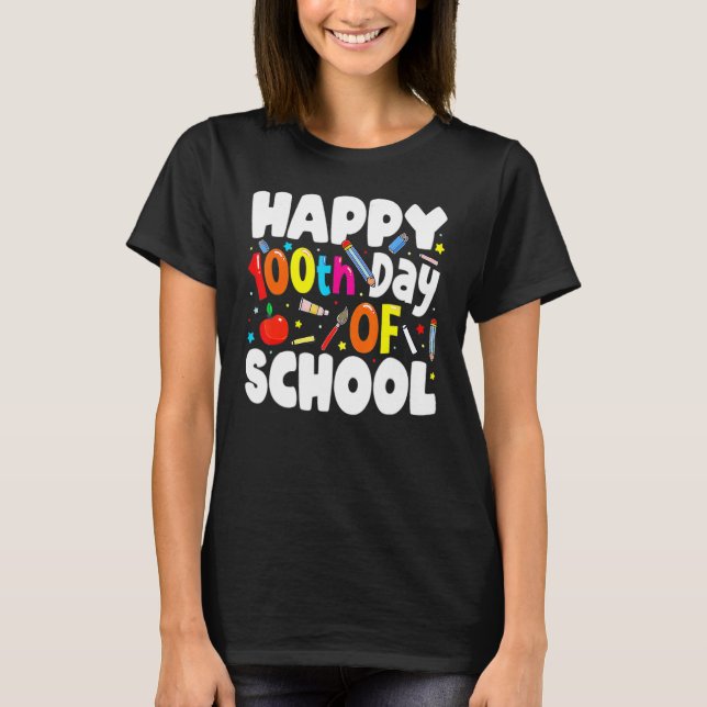 Camiseta 100th Day Of School Teachers Costume 100 Days Stud (Frente)