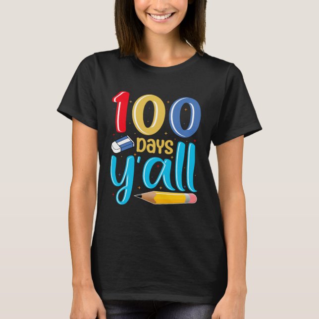 Camiseta 100th Day of School Teachers Kids Child Boys Happy (Frente)