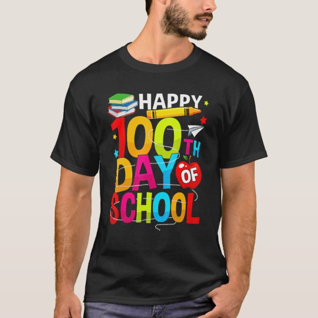 Camiseta 100th Day Of School Teachers Kids Child Happy 100  (Frente)