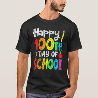 Camiseta 100th Day Of School Teachers Kids Child Happy 100