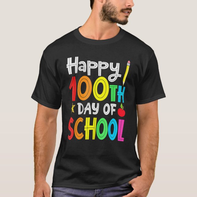 Camiseta 100th Day Of School Teachers Kids Child Happy 100  (Frente)