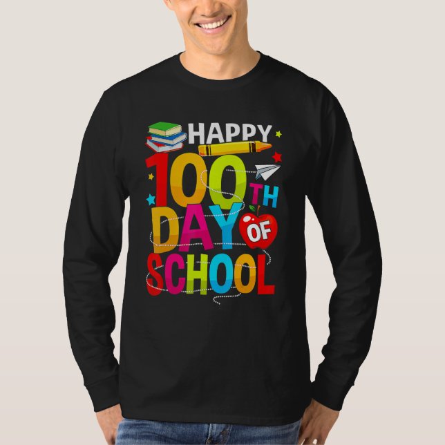 Camiseta 100th Day Of School Teachers Kids Child Happy 100  (Frente)