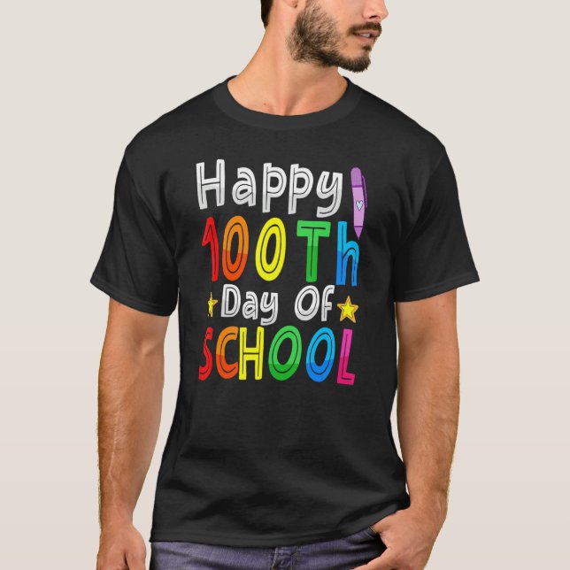 Camiseta 100th Day Of School Teachers Kids Child Happy 100  (Frente)