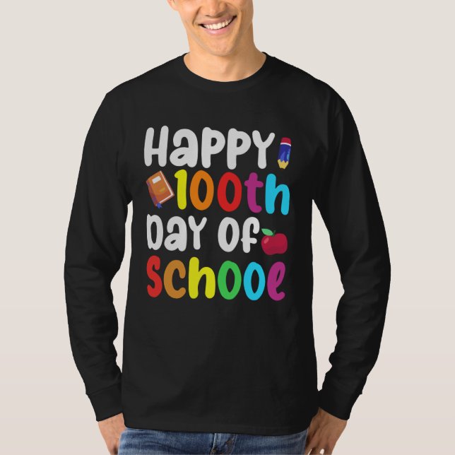 Camiseta 100th Day of School Teachers Kids Child Happy 100  (Frente)