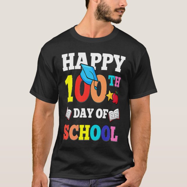Camiseta 100th Day of School Teachers Kids Child Happy 100  (Frente)