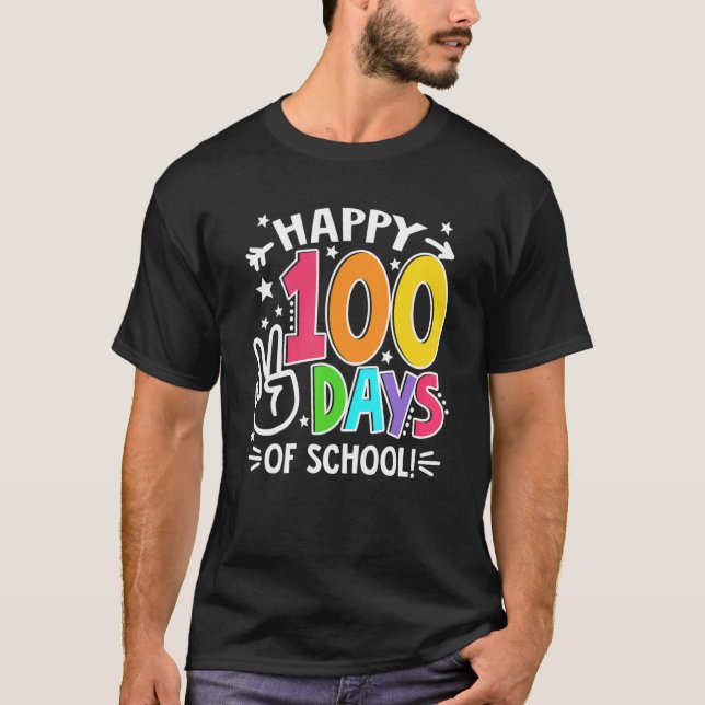 Camiseta 100th Day Of School Teachers Kids Child Happy 100  (Frente)