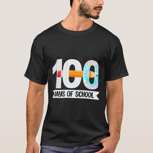 Camiseta 100th Day Of School Teachers Students 100 Days Of  (Frente)