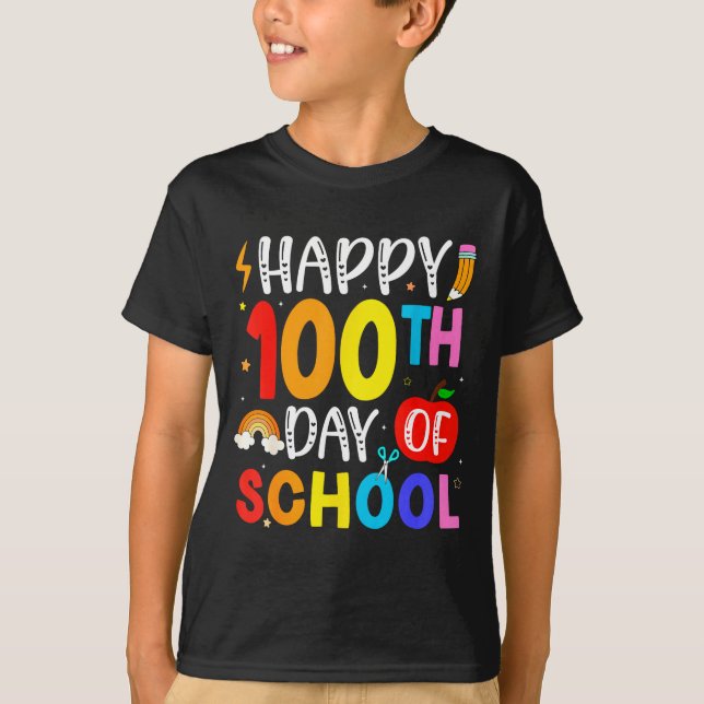 Camiseta 100th Day Of School Teachers Students 100 Days Of  (Frente)