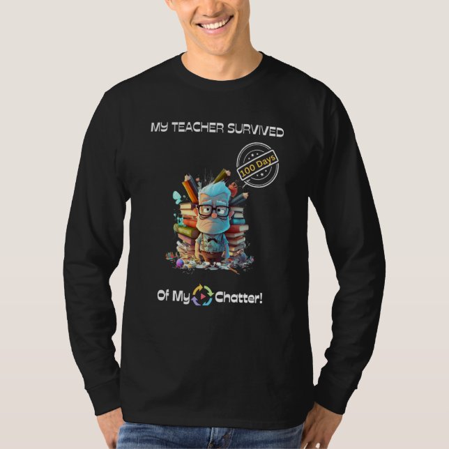 Camiseta 100th Day of School Teachers Students Family Happy (Frente)