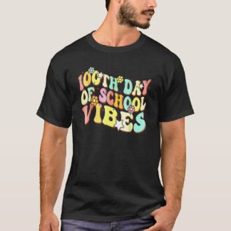 Camiseta 100th Day Of School Vibes Teachers Kids Child Happ