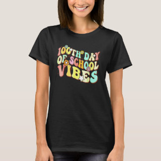 Camiseta 100th Day Of School Vibes Teachers Kids Child Happ