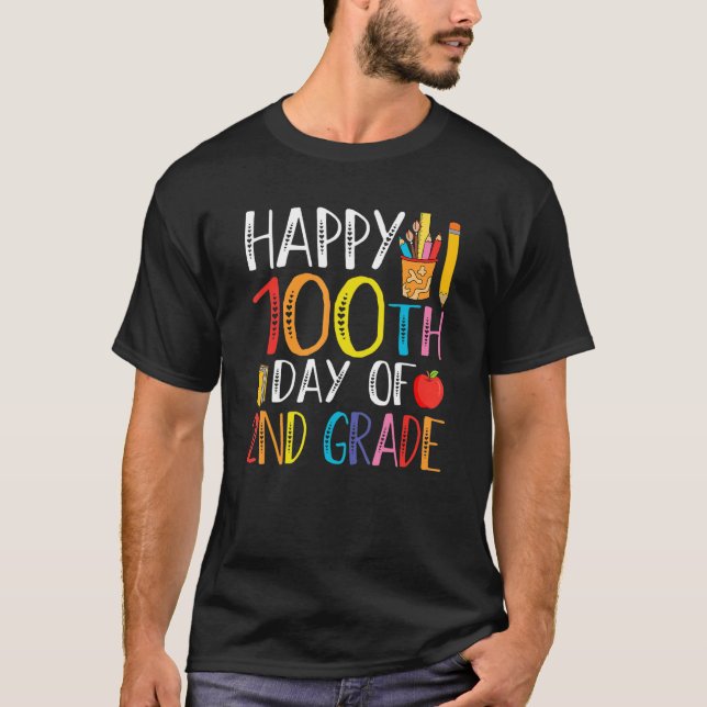 Camiseta 100th Day of Second Grade Teachers Kids 100 Days o (Frente)