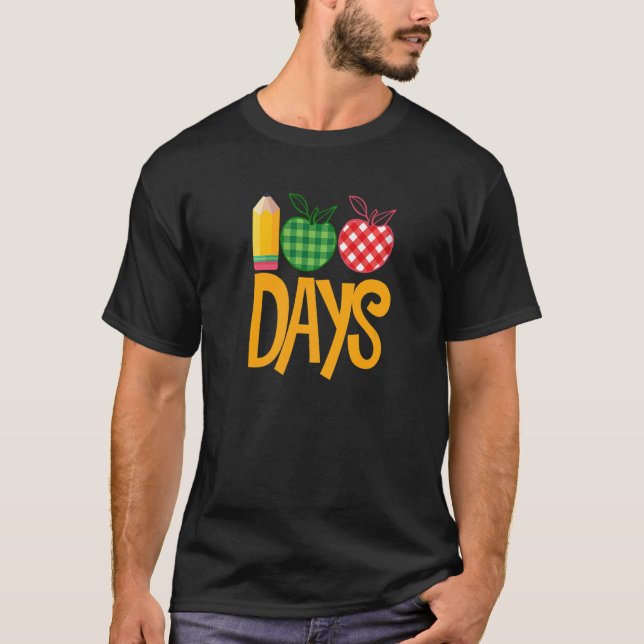 Camiseta 100th Days 100th Day of School Happy 100 Days Teac (Frente)