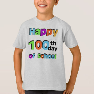 Camiseta 100th dia feliz da escola