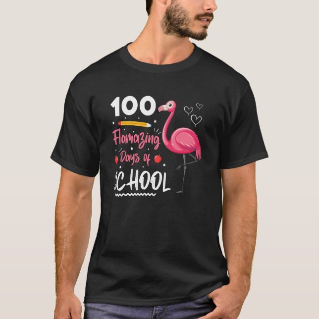 Camiseta 100th Flamazing days of school Animal Flamingo Kid (Frente)