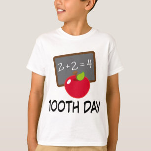 Camiseta 100th O externato Apple Slate o presente de ensino