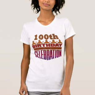 Camiseta 100th Presentes da celebração do aniversário