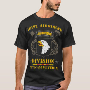 Camiseta 10101rua Airborne Division Vietnam Veteran Tshirt,