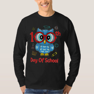 Camiseta 101 Days Of School Cute Owl Boys Girls 100 Days Sm