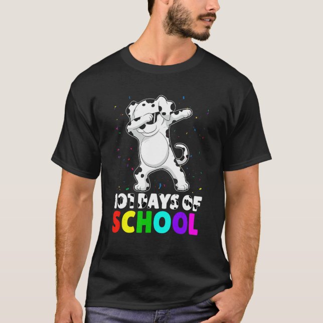 Camiseta 101 Days Smarter Dog Lover School Teachers Student (Frente)