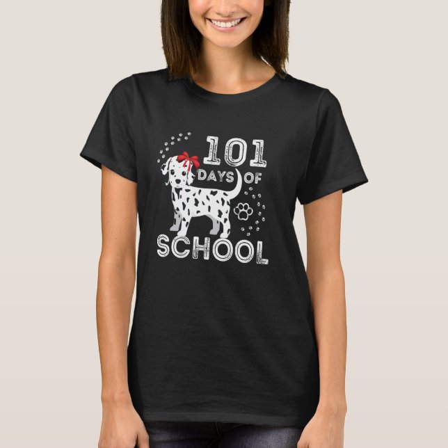 Camiseta 101 Dias De Cachorro Da Dalmação Escolar 100. Prof (Frente)