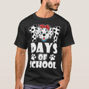 Camiseta 101 Dias De Cachorro Dalmático Escolar 100 Dias Ma