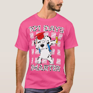 Camiseta 101 Dias De Cachorro Dalmático Escolar 100 Dias Ma