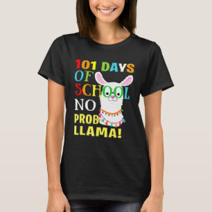 Camiseta 101 dias de escola sem propina Llama 100º dia de é