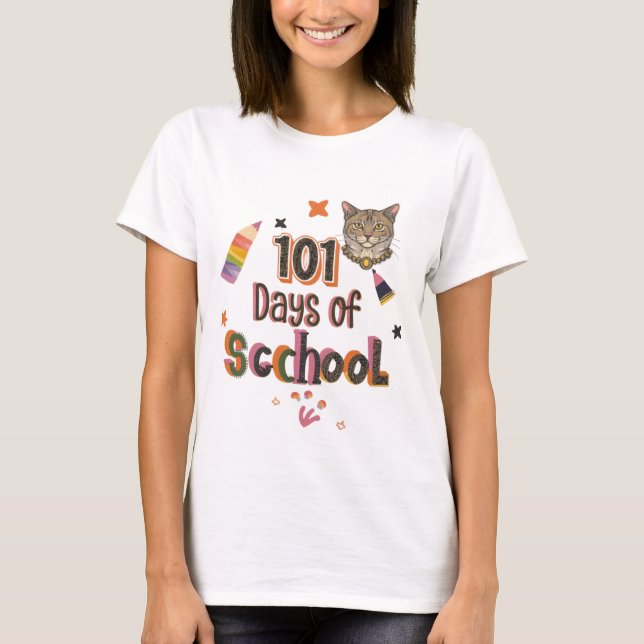 Camiseta 101 Dias De Gato Dalmático Escolar (Frente)