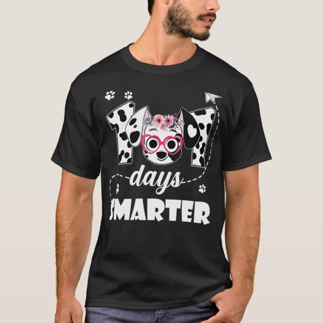 Camiseta 101 Dias Mais Inteligentes Professores De Cachorro (Frente)