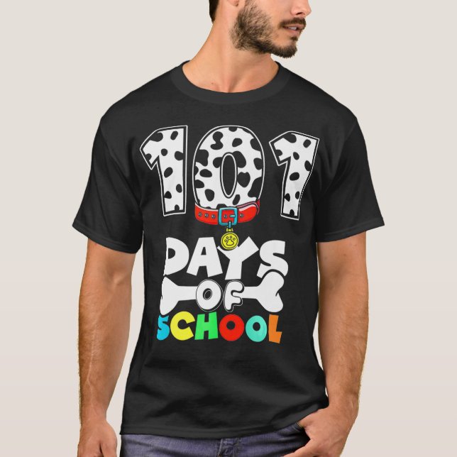 Camiseta 101 Dias Mais Inteligentes Professores De Cães De  (Frente)