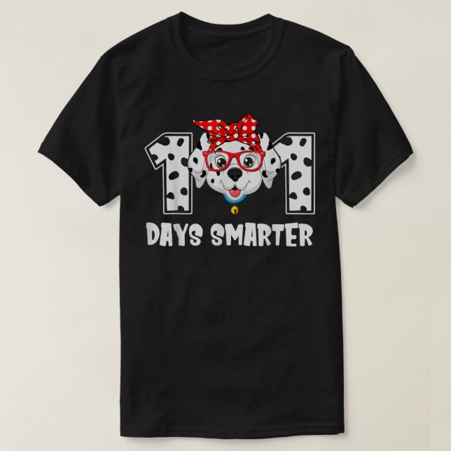 Camiseta 101 Dias Mais Inteligentes Professores De Cão De D (Frente do Design)