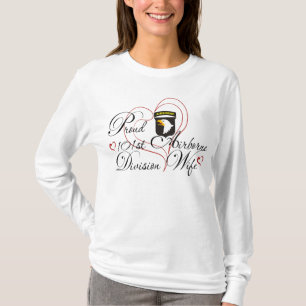 Camiseta 101st esposa orgulhosa da divisão aerotransportad