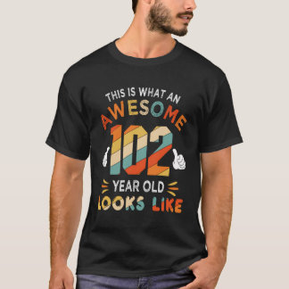 Camiseta 102º Aniversário Oferta 102 Anos Parece Funn