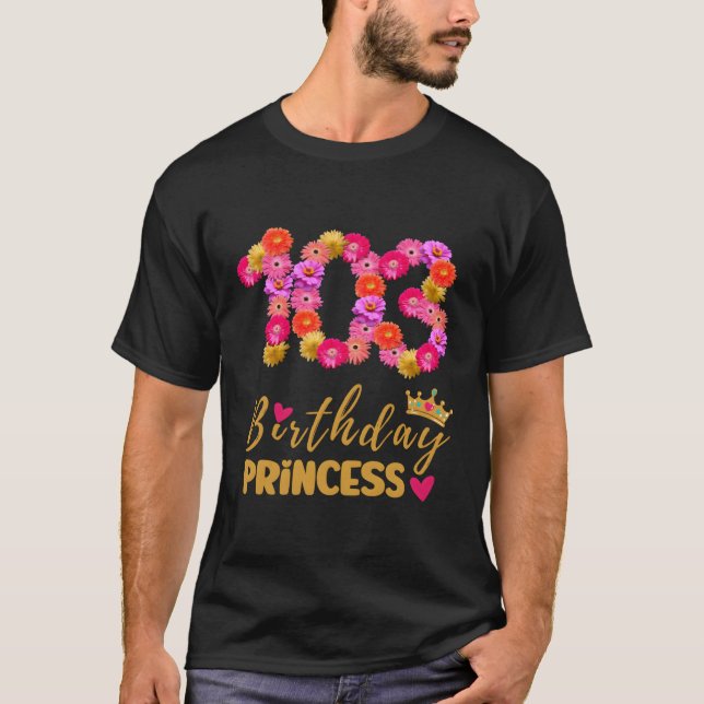Camiseta 103 Princesa Flor É Minha 103ª (Frente)