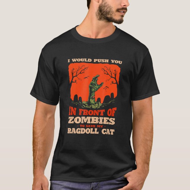 Camiseta 10548100022^Empurra-O Em Zombies Para Guardar A Mi (Frente)