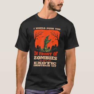 Camiseta 10548100062^Empurra-O Em Zombies Para Salvar Meu E