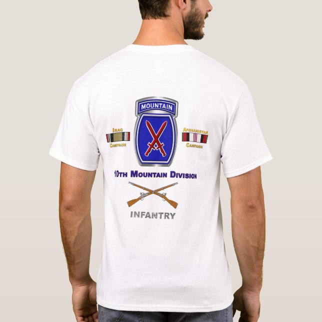 Camiseta 10.ª Divisão de Montanha Iraque e Afeganistão Vete (Verso)