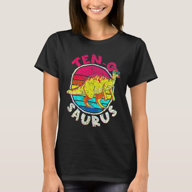 Camiseta 10.º Aniversário 10.º Surus I Parasaurolophus Fami (Frente)