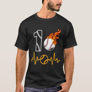 Camiseta 10.º aniversário 10 anos Beisebol Oitavo Rapazes K