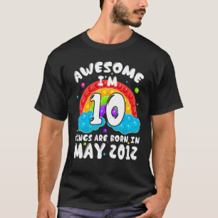 Camiseta 10.º Aniversário 10 Anos Espetacular Desde maio de