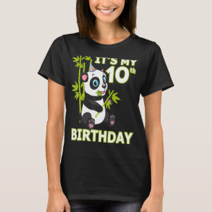 Camiseta 10.º Aniversário, 10 anos Festa Animal Panda