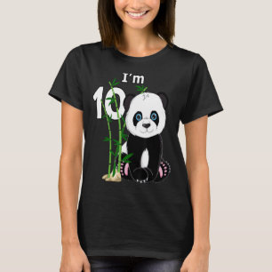 Camiseta 10.º aniversário 10 anos Festa Animal Panda 1