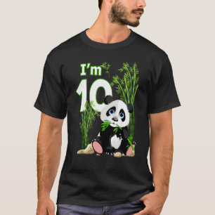 Camiseta 10.º aniversário 10 anos Festa Animal Panda 6