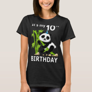 Camiseta 10.º aniversário 10 anos Festa Animal Panda 7