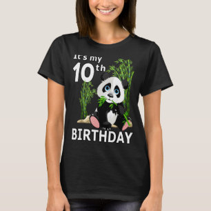 Camiseta 10.º aniversário 10 anos Festa Animal Panda 8