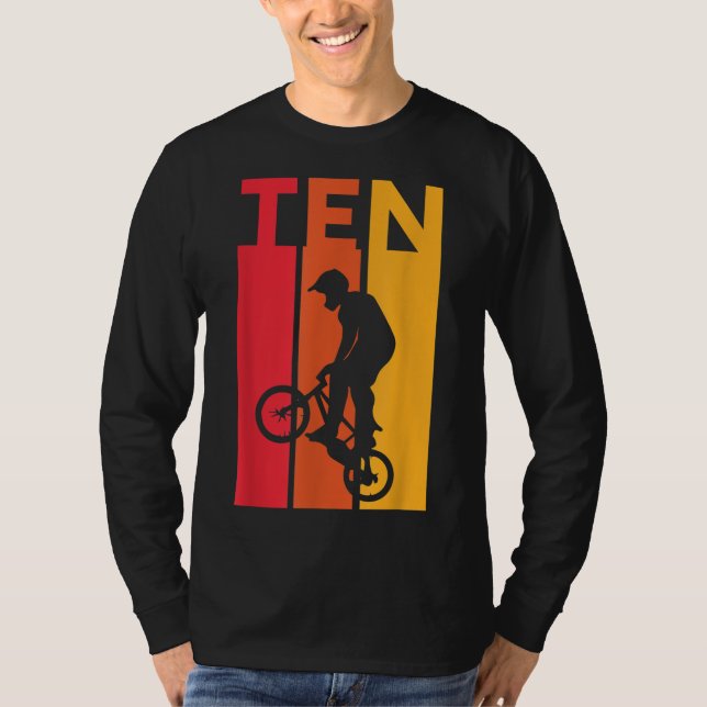 Camiseta 10.º aniversário Crianças de 10 anos Bmx Bike Love (Frente)