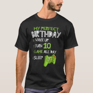 Camiseta 10.º Aniversário Gaming 10 anos Jogador Perfeito B