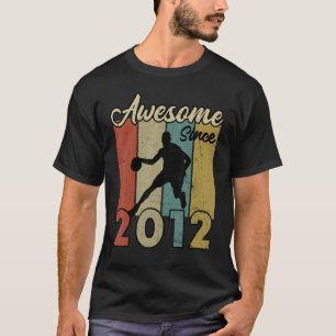 Camiseta 10.º Aniversário Incrível Desde 2012 Basquete 10 Y