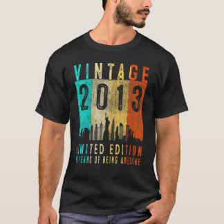 Camiseta 10.º Aniversário Vintage 2013 10 anos